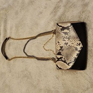 Express Snakeskin Shoulder Bag